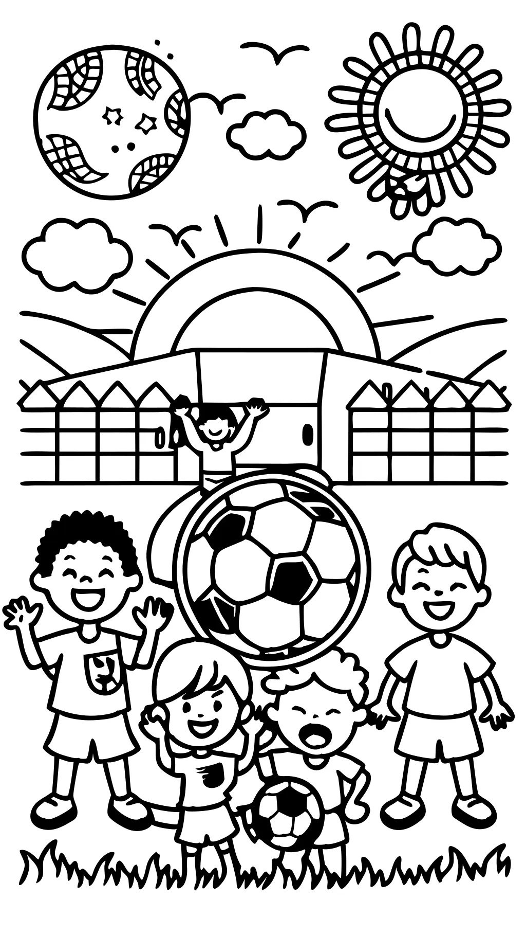 Coloring Page Soccer